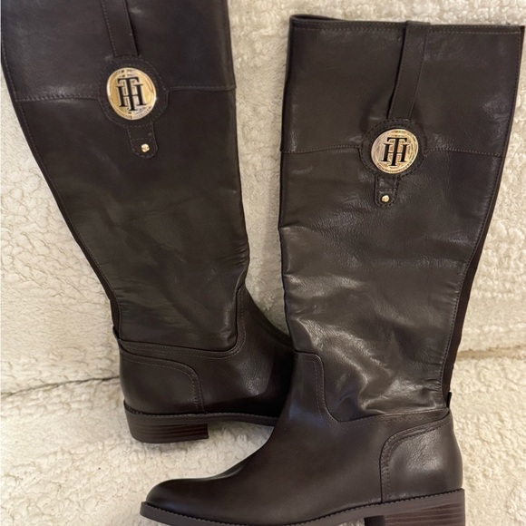 Tommy Hilfiger Dark Brown knee high Boots - Picture 1 of 7